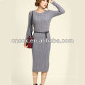 13STC5634 Pullover Kleid Pullover Dame Kabelstrickkleid